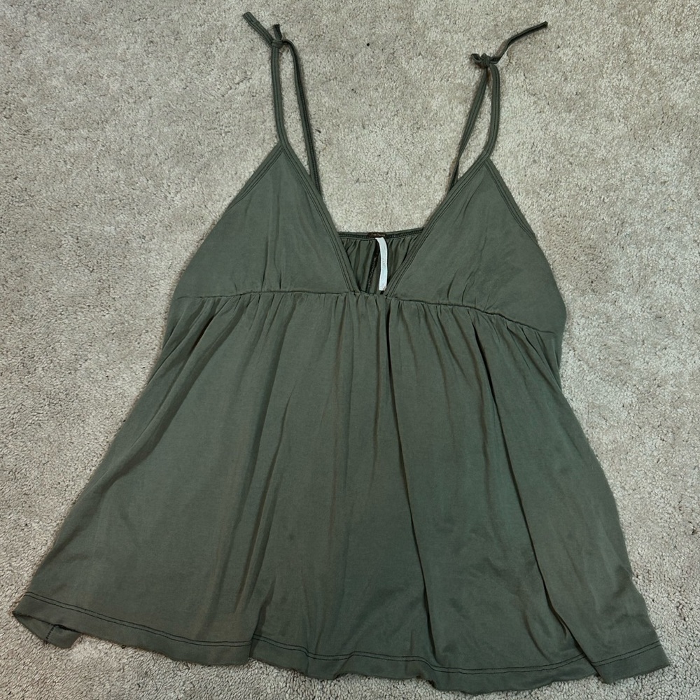 Free People Sage Green Camisole Top